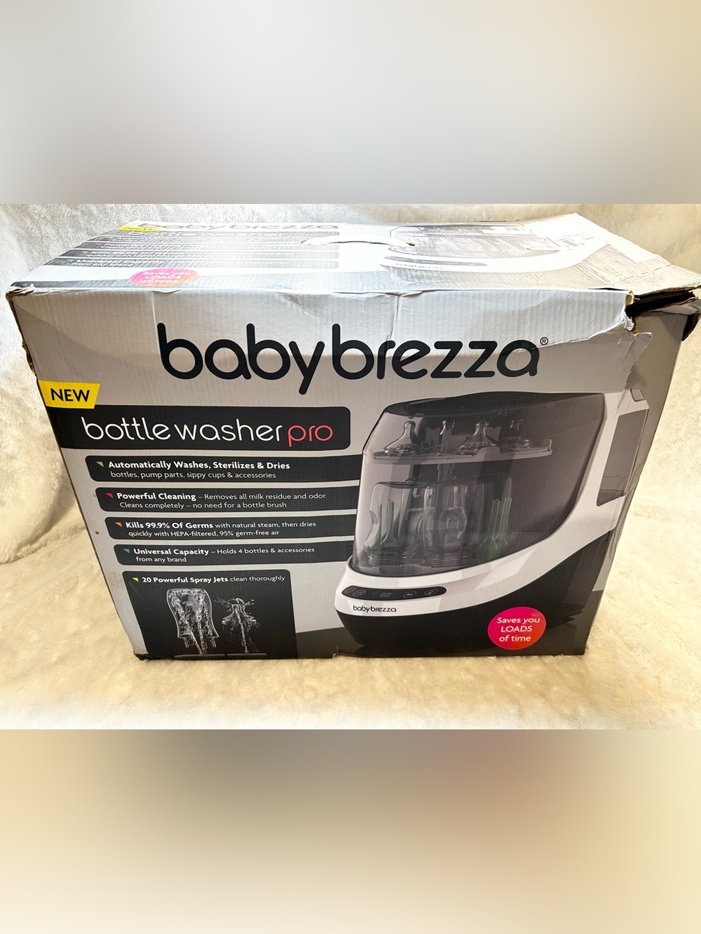 NEW Baby Brezza Bottle Washer Pro Washer, Sterilizer & Dryer Black BRZ0126